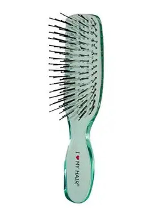 ILMH Русалочка 1801M зеленая прозрачная Щетка для бережного распутывания волос, 21 см - I love my hair фото 3