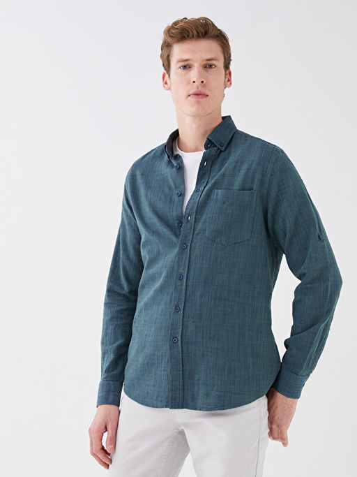 Regular Fit Uzun Kollu Poplin Erkek G?mlek