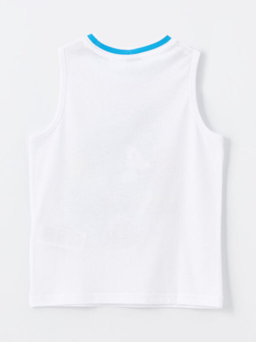 Bisiklet Yaka Sonic Bask?l? Erkek ?ocuk Atlet - Waikiki фото 2