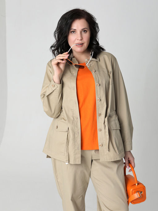 25231 Жакет бежевый - Dizzyway фото 3