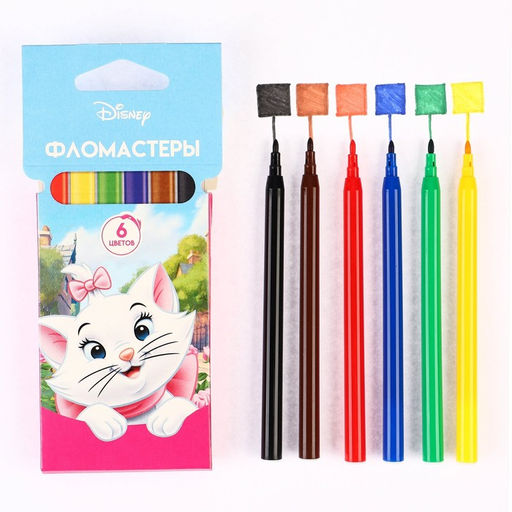 Фломастеры Кошечка Мари, 6 цветов, вентилируемый колпачок - Disney фото 7