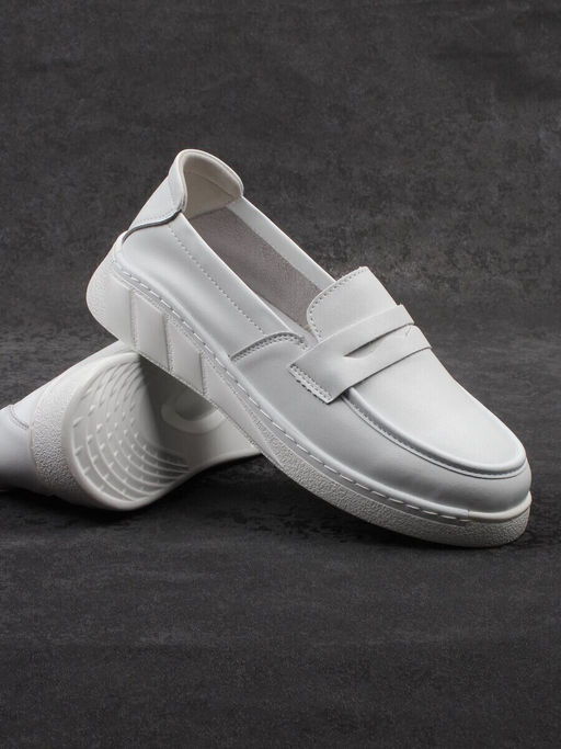 06-YE290-2 WHITE Туфли женские (натуральная кожа)