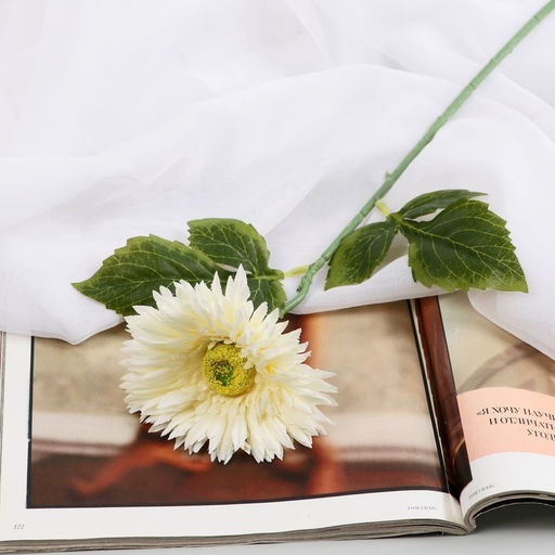 Цветы искусственные «Астра махровая», 46×10 см, белые