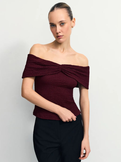 Топ со спущенными плечами / Zarina  фото 2