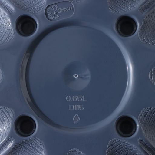 Горшок для цветов с поддоном Wave, 0,65 л, d=11,5 см, серый - Simaland фото 5