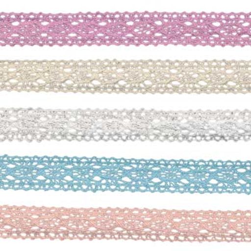 Gamma кружевная лента 17 - 19 мм HVK-34 в рулоне 22.8 м 0.5 СК/Распродажа