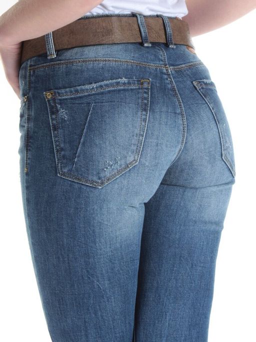 D357 BLUE Джинсы зауженные женские DIOVES