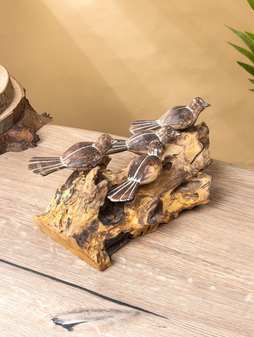 Сувенир интерьерный «Птички на ветке», 35×20×13 см, дерево