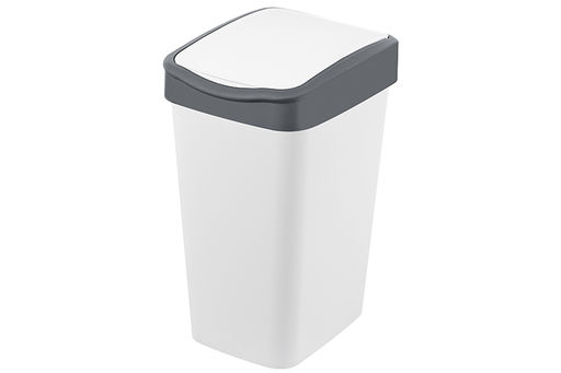 Ведро для мусора с подвижной крышкой 35 л 36*28*51 см Тандем белый/серый (модель 843518) - Elan gallery фото 4