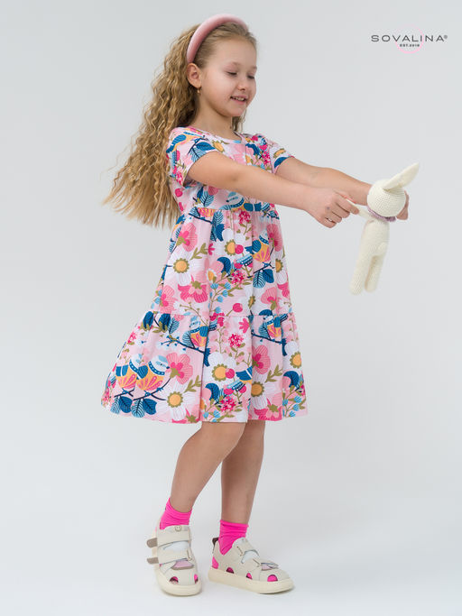 Платье Тия птички на розовом - Sovalina фото 10