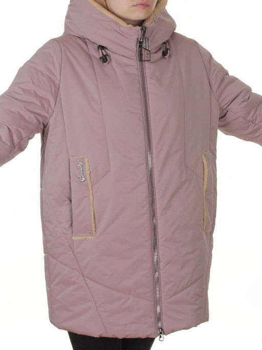 M-9085 PINK POWDER Куртка зимняя женская (верблюжья шерсть, 120 гр. холлофайбер)