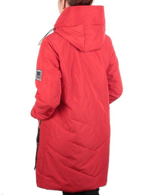 Z619-1 RED Пальто демисезонное женское (100 гр. синтепон) - Фабричный китай фото 4