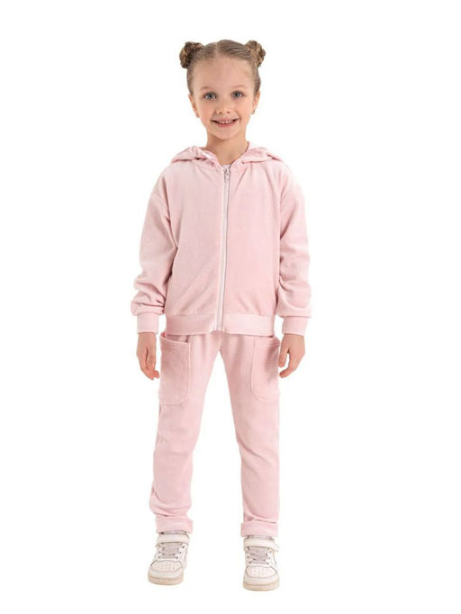 Джемпер дев. из велюра О66632 - Карамелли фото 6