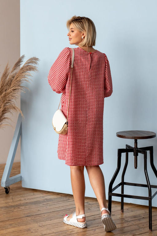 Платье МП-2211 клетка красная - Took a look фото 7