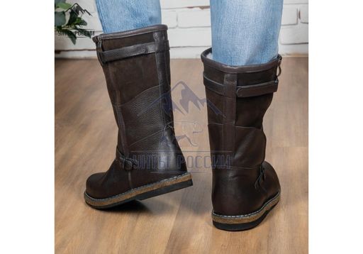 Монголки коричневые с замком, войлочная подошва, - Мирунт фото 8