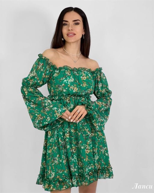 Платье Лапси (зеленый) - Nadi bordo фото 8