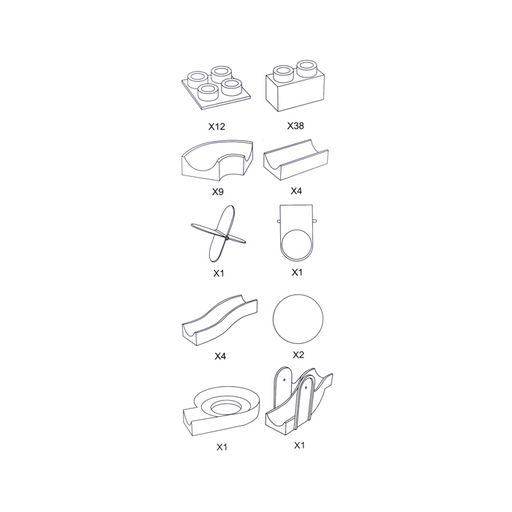 Конструктор "Горка" (73 дет.) в коробке