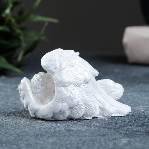 Фигурка из гипса Ангел в крыльях, перламутровая, 7?4.5?4.5 см