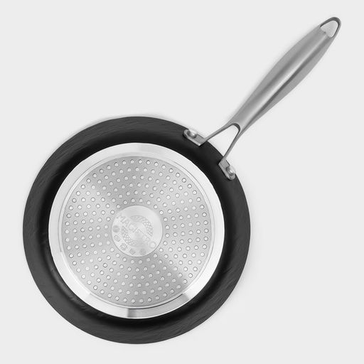 Сковорода Magistro Rock Stone, d=22 см, h=4.3 см, кованый алюминий, антипригарное покрытие, индукция, чёрная фото 7