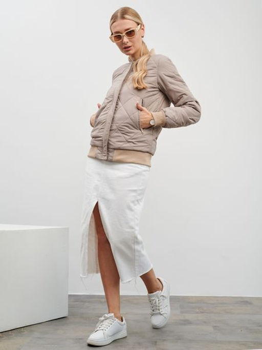 Женский бомбер "ED-06" бежевый