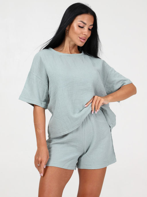 575 ПИЖАМА (шорты) (Фисташка) - А-дина фото 3