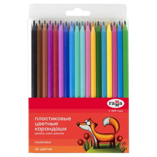 Карандаши ГАММА пластиковые "Мультики" 36цв. (251220214)