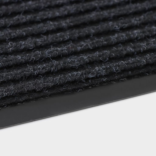 Коврик придверный Доляна «Стандарт», влаговпитывающий, с окантовкой, 40×60 см, чёрный