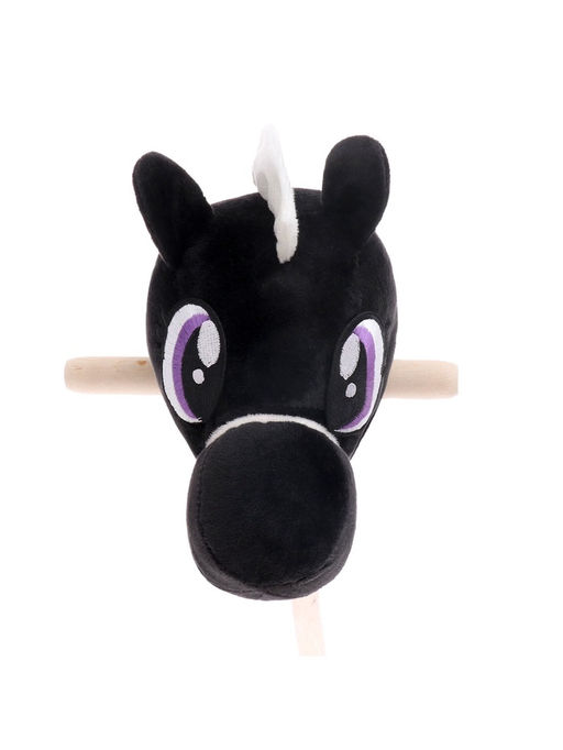 Мягкая игрушка Конь-скакун, на палке, МИКС, чёрная