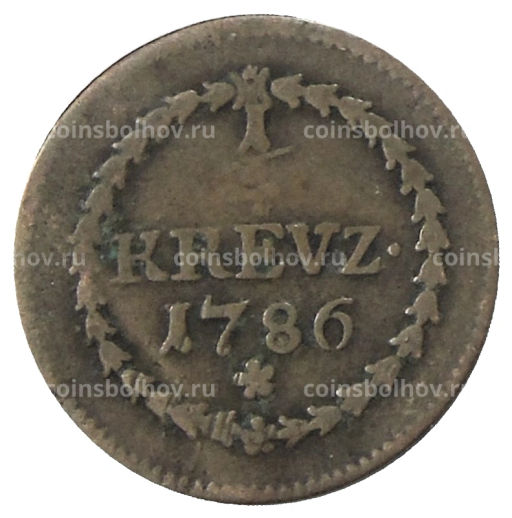 1/4 крейцера 1786 года Германские государства  Пфальц
