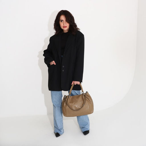 Сумка-мешок на молнии, наружный карман, длинный ремень, цвет коричневый - Simaland фото 9