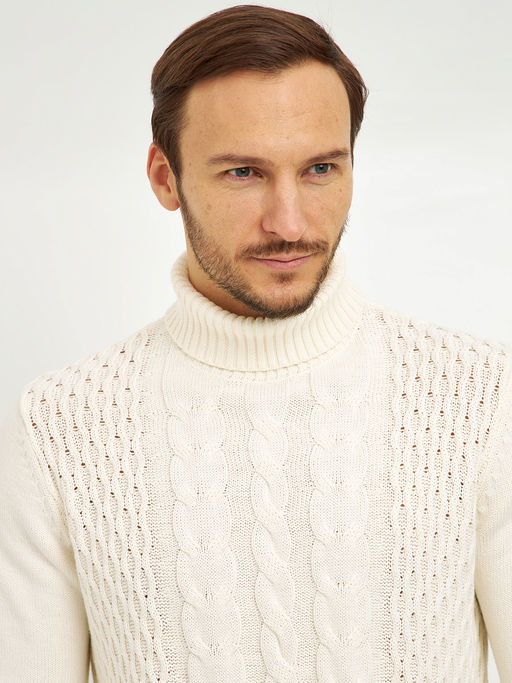 водолазка мужская из хлопка с косами - Glenfield фото 4