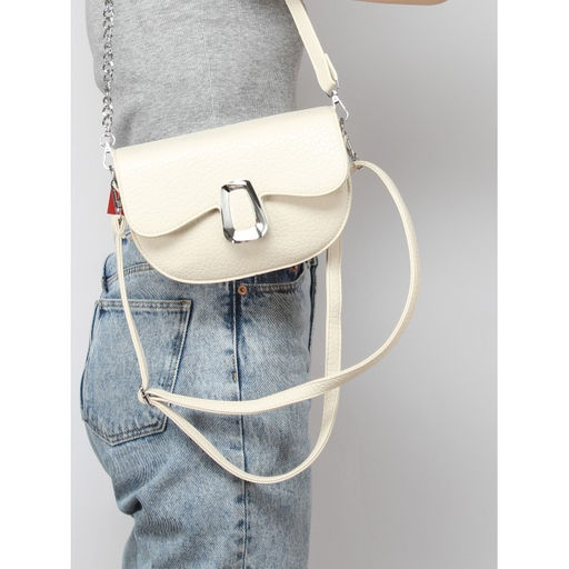 Сумка женская искусственная кожа Ch&K-1866, 1отд, плечевой ремень, молочный SALE 260018 - Adelia фото 5