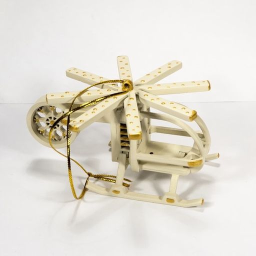 Праздничные новогодние игрушки: Вертолет малый 1013 White winter - Idh фото 4