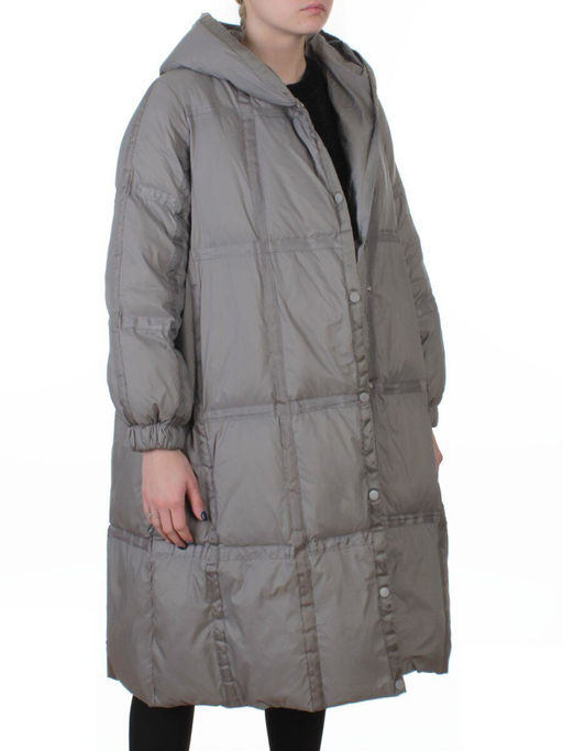 3065 GRAY Пальто пуховое зимнее женское (утиный пух) - Fashion фото 8