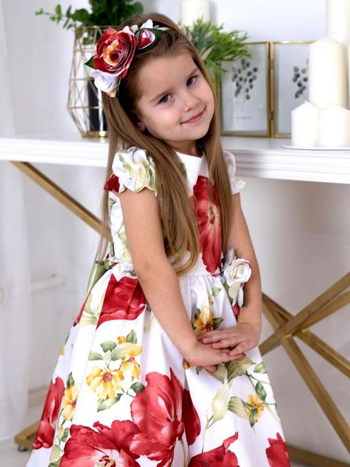 платье для девочки Энни А22-2 тюльпаны - Etoelf фото 4