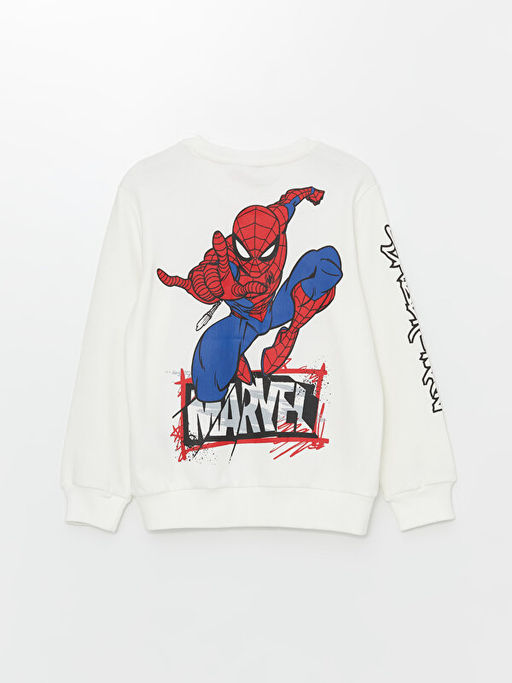 Bisiklet Yaka Spiderman Bask?l? Uzun Kollu Erkek ?ocuk Ti??rt - Waikiki фото 2