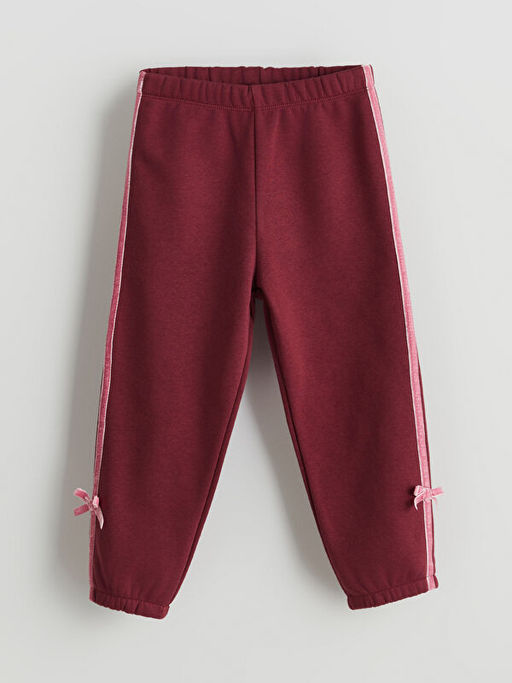 Kurdele Detayl? K?z ?ocuk Sweatshirt ve E?ofman Alt 2li