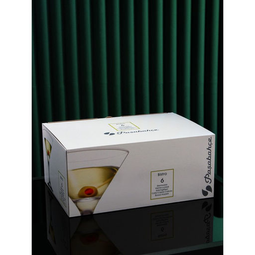 Набор стеклянных бокалов для мартини Bistro, 190 мл, 6 шт