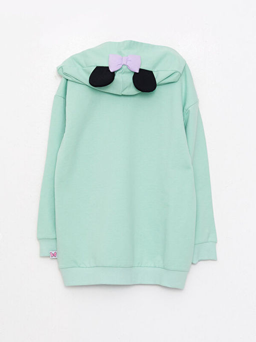 Kap??onlu Minnie Mouse Bask?l? Uzun Kollu K?z ?ocuk Sweatshirt ve Tayt - Waikiki фото 3