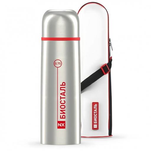 Термос 0,75 л "BIOSTAL" у/г, с чехлом, арт. NX-750В