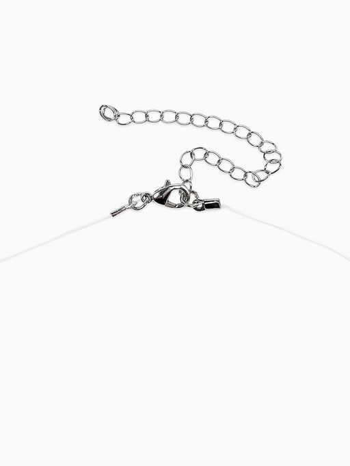 Кулон на леске "Капля росы", цвет белый в серебре