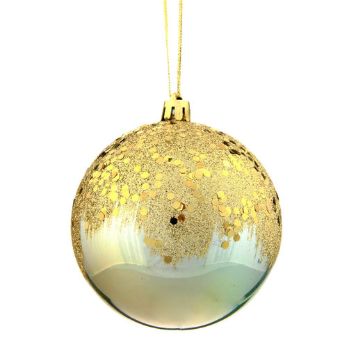 Набор из 12шт Украшение новогоднее Шар "Золотое напыление", D8 см, L35 W27 H9 см