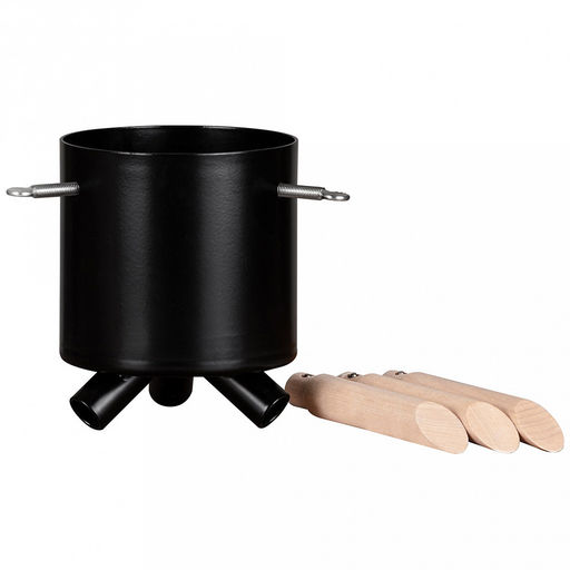 Подставка-чаша на ножках, для новогодней елки или новогодних композиций Финская, макс. высота дерева 1,5 м, размер ствола 3-9см, чаша для воды 1,4л, цвет черный, размер 33х28,8х23см, вес 1,5 кг, металл + дерево, в цветной коробке (Китай) - Домашняя мода фото 3