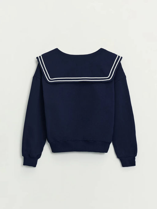 Толстовка из хлопка с отложным воротником / Zarina  фото 9