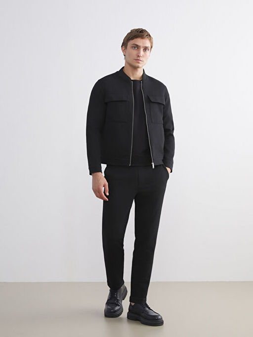 Bomber Yaka Uzun Kollu Erkek Ceket