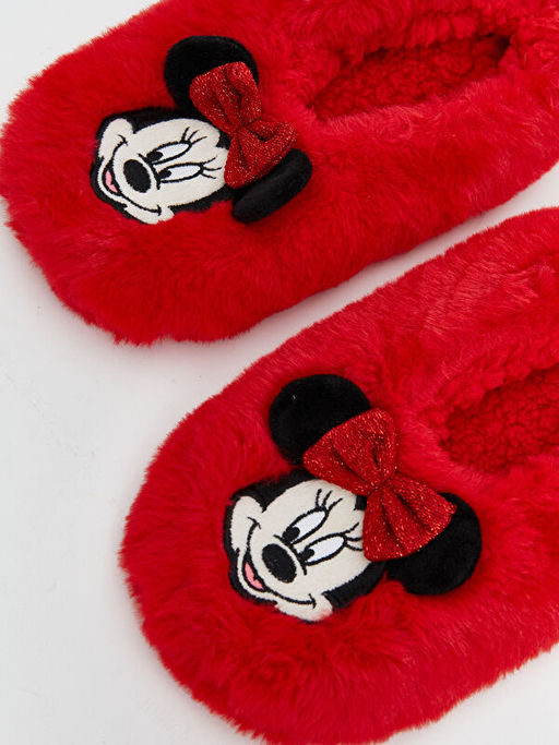 Minnie Mouse Desenli Kayd?rmaz Tabanl? K?z ?ocuk Ev ?orab?