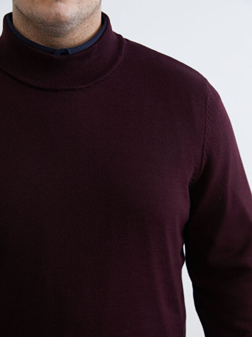 B?y?k Beden Yar?m Bal?k?? Yaka Erkek Triko Kazak