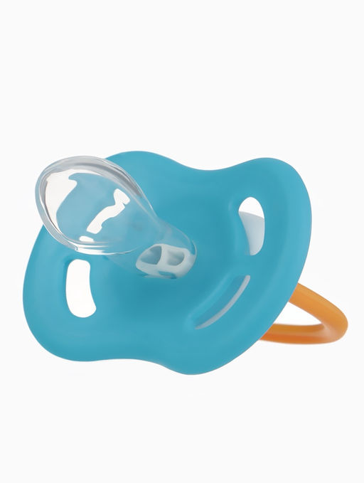 Соска - пустышка ортодонтическая «Пингвин», +6 мес., цвет голубой