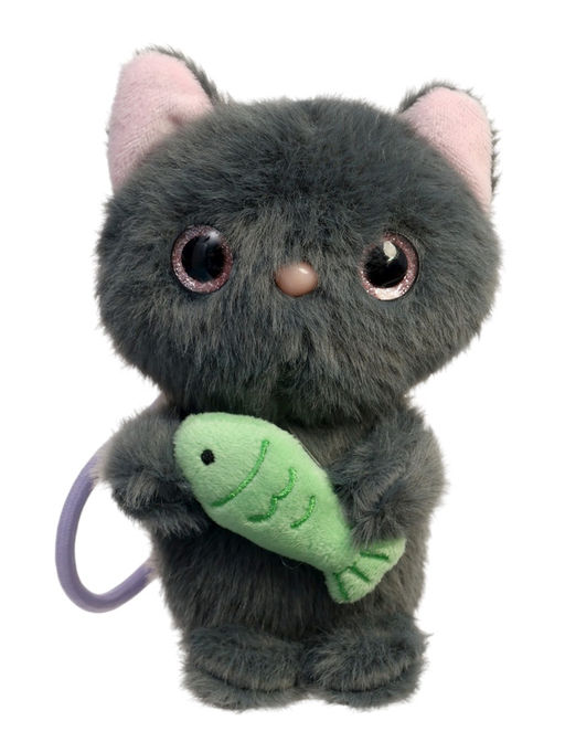 Мягкая игрушка "Котик с рыбкой", 13 см, МИКС