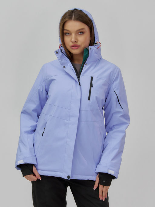 Горнолыжная куртка женская зимняя фиолетового цвета 7015_1F - Chunmai фото 9